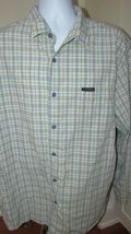 Men's Nautica Jeans Co XL blue white plaid shirt long sleeve button down... - $8.81