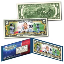 AARON JUDGE New York Yankees Baseball Bucks MLB Player Authentic $2 U.S. Bill - £12.46 GBP