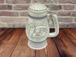 Vintage 1979 Avon Handcrafted Beer Stein Mug Classic Cars From Brazil            - £11.47 GBP