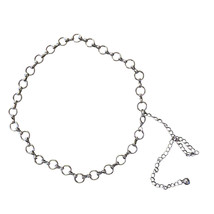 Silver Tone Metal Chain Link Belt One Size Fits XS-L - $19.99