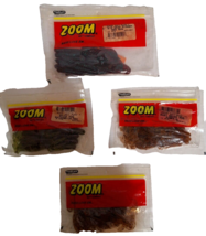Zoom Super Salt Plus Brush Hogs Mixed Colors 42 Baits Lot of 4 Packs - $14.55