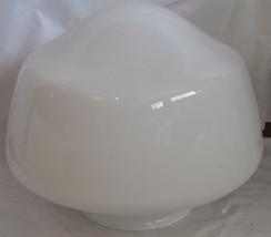 Vintage Mid-Century White Opal Case Glass Light Lamp Fixture Shade - $28.71