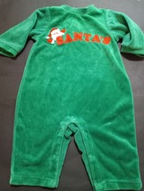 Santa&#39;s Helper Baby Christmas Outfit Size 3/6 Months One Piece Velour - £7.18 GBP