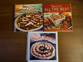 Lot 3 The Pampered Chef Cookbook Casual Cooking All The Best Delightful Desserts - £7.83 GBP