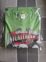 New Three Stogies Nyukleheads Garage T-shirt Mens XL Green 2013 cotton c... - £15.69 GBP