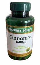 Nature&#39;s Bounty Cinnamon 1500mg Sugar Metabolism 100 Capsules exp 6/26 - £19.35 GBP