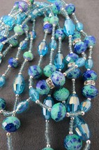 Napier Necklace Multi Strand Glass Beaded Silver Tone 18&quot; Ronelle Rhines... - £22.71 GBP