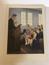 1959 Vintage Church Lithograph Sunday Sermon - $8.90