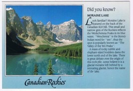 Postcard Moraine Lake Wenkchemna Peaks Canadian Rockies Alberta - £2.32 GBP