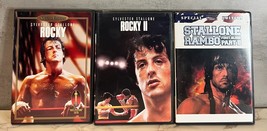 Sylvester Stallone DVD Lot (3) Rocky, Rocky II, Rambo First Blood Part II - £4.45 GBP