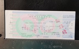 METALLICA - VINTAGE DEC. 31 1991 TOKYO, JAPAN MINT WHOLE CONCERT TICKET ... - $30.00