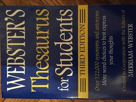 Webster&#39;s Federal Street Press Thesaurus for Students, 3rd Edition, Pape... - $10.00