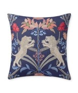 Williams Sonoma LIONHEART Embroidered Velvet Applique Pillow Cover 22x22... - $129.00
