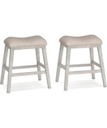 Modern 24&quot; Counter Height Upholstered Barstools, 2 Count, Whitewash, By - $2,451.95 MXN