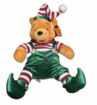 Winnie The Pooh Christmas Elf Jingle Bell plush  Disney Store Exclusive 15&quot; - £21.83 GBP