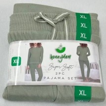 *Honeydew Women&#39;s Solid Olive Green 2-piece Super Soft Pajama Set - £14.01 GBP