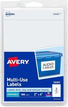 Avery Printable All-Purpose Removable Labels, 2&quot; x 4&quot;, White 100 Count - $11.88