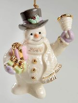 Lenox Annual Snowman Ornament 2000 Ringing in the Millennium - £23.61 GBP