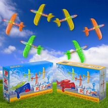 Tsarasi® 3 Pack LED Light Up Foam Glider Catapult Airplane Toy Outdoor Kids - $19.99