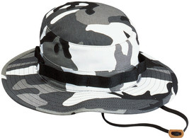WINTER SNOW  ARCTIC URBAN CAMO CAMOUFLAGE BOONIE MILITARY TYPE II LARGE - $22.94