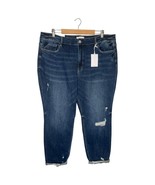 New Vervet Jeans Womens 20 Skinny Distressed High Rise Cropped Rolled He... - $54.53 CAD