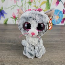 TY Beanie Boos Kiki the Cat Plush 6&quot;  Stuffed Animal - £7.47 GBP
