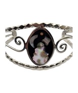 Alpaca Mexico Celestial Motif Bracelet MOP Chips Black Enamel Small Wris... - $15.84