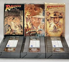 Indiana Jones VHS Lot: Raiders of The Lost Ark/ Temple of Doom/ The Last... - $12.00