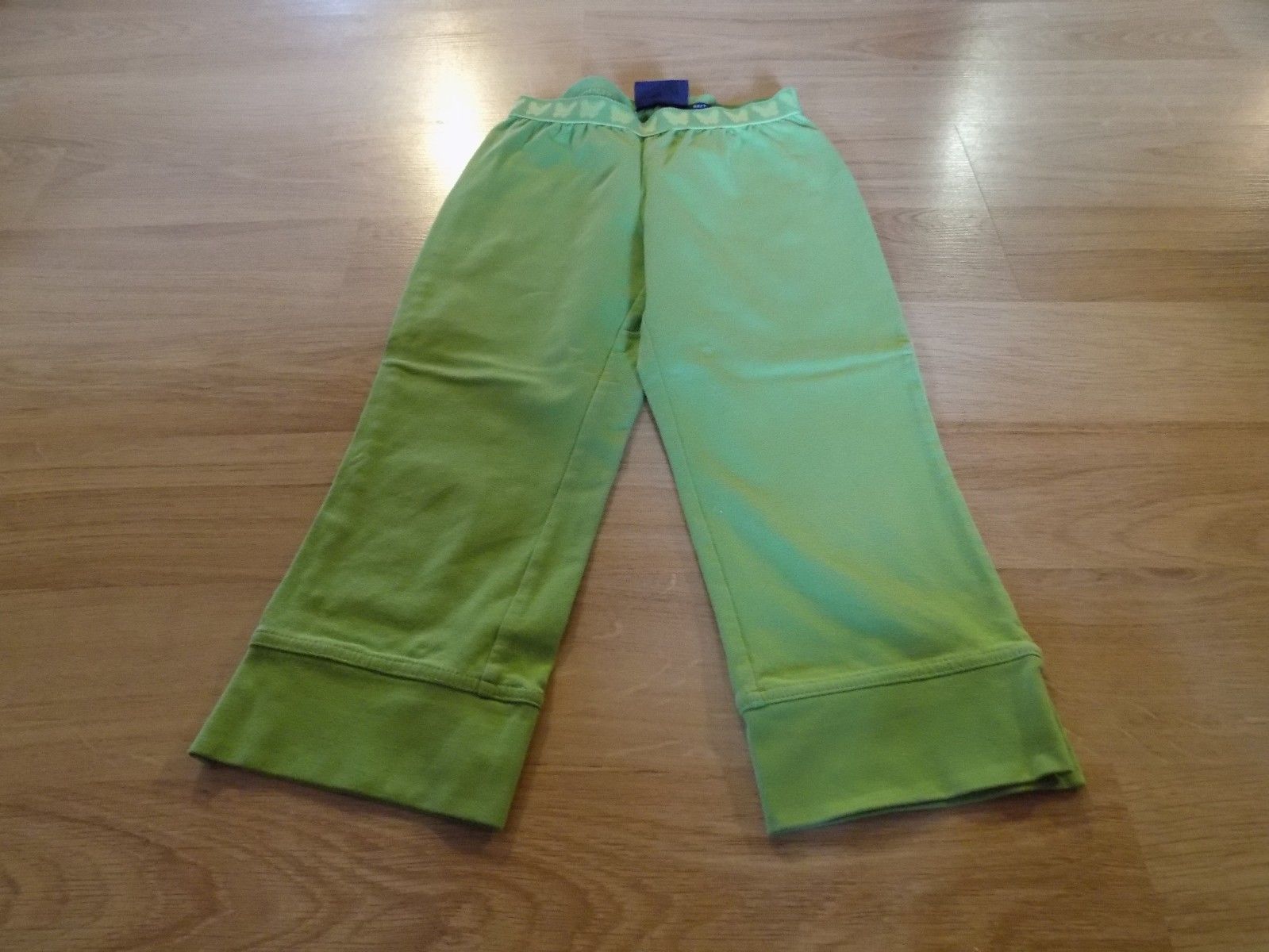 Size 6X-7 The Children's Place Green Cropped Pants Leggings Butterfly Waist EUC - $12.00