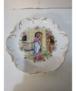 Vintage - JESUS KNOCKING AT THE DOOR - Wall Decor Plate - Japan - 18K Go... - $6.35