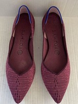 Rothy’s Fig Python Pointed Toe Comfort Slip On Ballet Flat Size 8 - £69.99 GBP