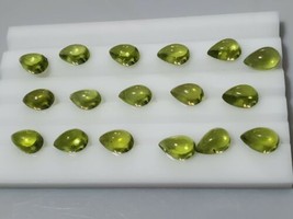 Natural Peridot Pear Cabochan 32.96 carat loose gemstone - £279.74 GBP