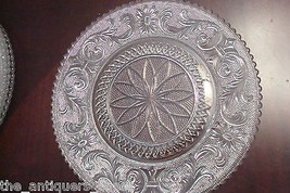 Westmoreland Sandwich Glass Princess Feather 6 Luncheon Plates, 8&quot;  RARE - £65.79 GBP