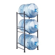 VEVOR 3 Tiers Water Jug Holder Single Row Water Bottle Rack for 3 Bottles Black - £44.75 GBP