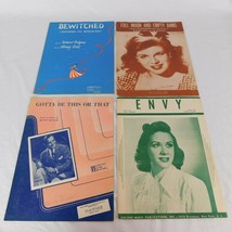 Lot of 4 Vintage 1940s Era Sheet Music Envy Bewitched Full Moon Gotta This That - £15.56 GBP