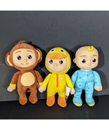 CoComelon Baby JJ Duck Monkey PJ Bedtime Pajamas 8&quot; Plush Toy Doll Rubbe... - £23.71 GBP