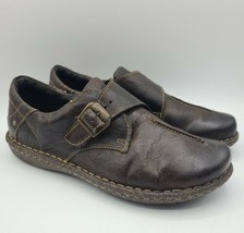 Born W62021 Gilda Women Brown Leather Monk Strap Oxford Shoe Size 8.5 M/W - £11.62 GBP