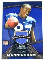 Mario Manningham 2008 Bowman Sterling Blue Jerseys 234/399 #174 Rookie Rc - £1.46 GBP