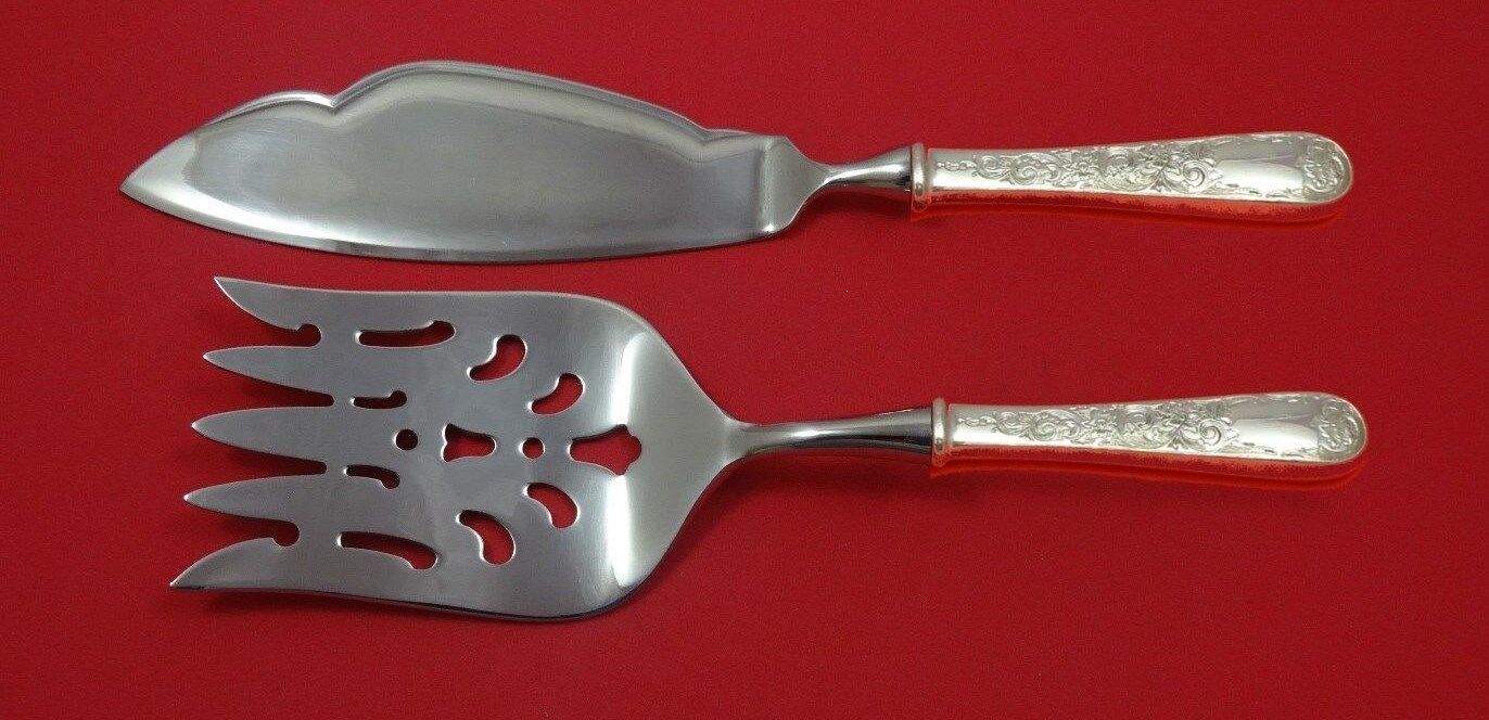 Old Maryland Engraved by Kirk Sterling Silver Fish Serving Set 2 Piece Custom - $186.22