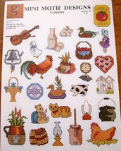 2 Leaflets-Cross Stitch/Needlepoint Mini Motif Country 48 Designs - $8.00