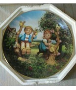 MJ Hummel Apple Tree Boy &amp; Girl Plate 8&quot; Little Companions Danbury Mint ... - £15.56 GBP