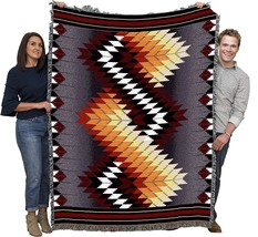 The 72X54 Whirlwind Fire Blanket Is A Southwest Native American-Inspired Gift - £71.69 GBP