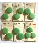 Lot 13 Same Glass Button Diff Size Dritz Scovill Green Holland Card New Vtg 70s - $12.99