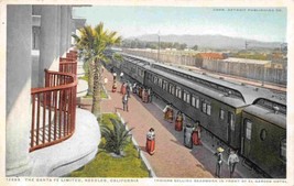 Santa Fe Limited Railroad Train Needles California Fred Harvey Phostint postcard - £5.93 GBP