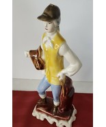 Lladro Style Unmarked Lady Rider Handpainted Porcelin Figurine 11 &quot; - £24.71 GBP