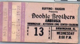 Doobie Brothers Ticket December 13 1978 Birmingham Alabama - £40.39 GBP