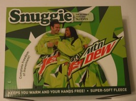 Snuggie MTN Mountain Dew 71&quot; X 54&quot; Green Blanket w/ Sleeves New - £22.46 GBP