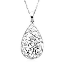 STERLING SILVER &quot;TEAR OF SYMPATHY&quot; NECKLACE - $1,682.27 MXN