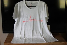 Stella &amp; Dot (New) Love Graphic Tee - Pink Graphic - Adult - 2X - £18.54 GBP