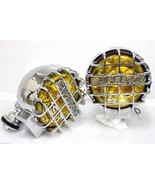 LOT OF 2 12V AMBER HALOGEN FOG LIGHTS LAMPS LIGHT 4X4 OFF ROAD W/ Chrome... - $56.38 CAD